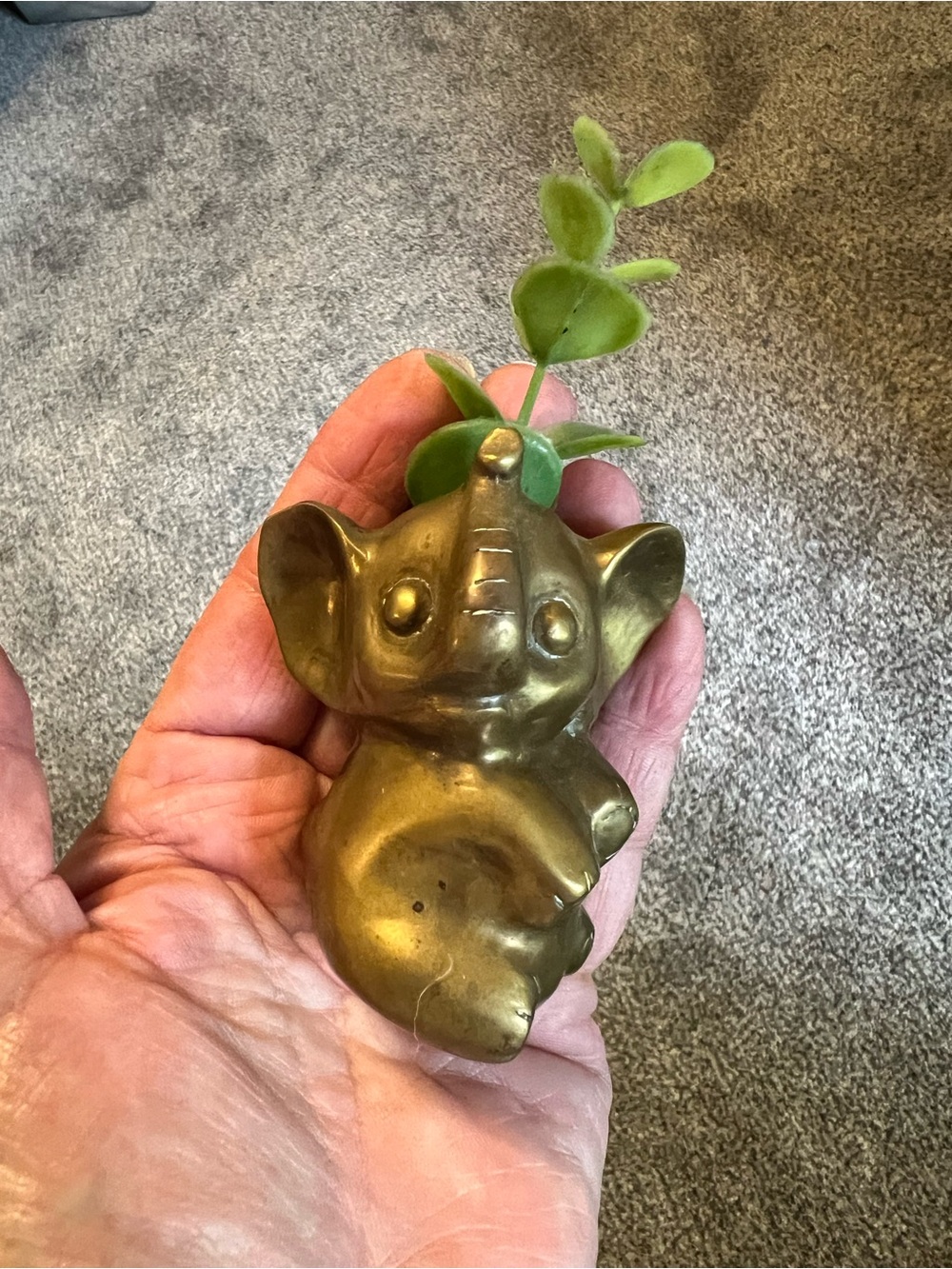 Brass Elephant Figurine/Vase
